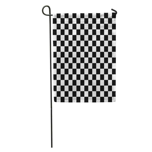 POGLIP Checker Black and White Pattern Race Chessboard Flag Chess Floor Garden Flag Decorative Flag House Banner 28x40 inch
