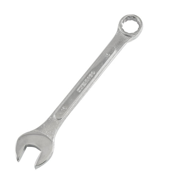 Unique Bargains 15mm U Groove Open End 12-Point Box Combination Wrench Hand Tool