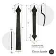 thumbnail image 2 of Cre8tive Hardware Classic Spade Magnetic Garage Door Hardware (6-Piece Set), 2 of 5