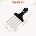 thumbnail image 5 of Unique Bargains Metal Hair Pick Metal African Hair Picks Afro Hair Pick Comb for Women and Men 5.83"x2.83", 5 of 7