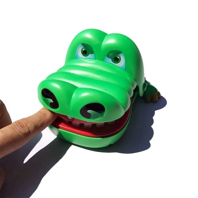 Juguetes clásicos de cocodrilo, 1 pieza, boca, dentista, mordedura, dedo, juegos familiares, juegos de acción para niños, juguetes