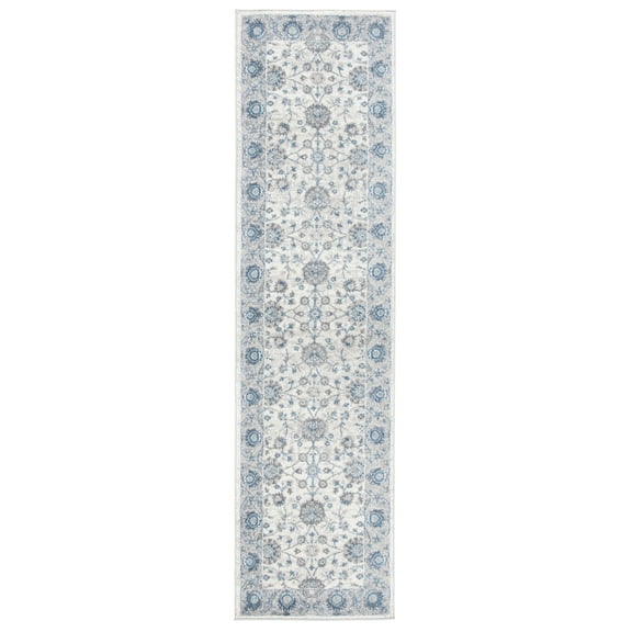 SAFAVIEH Sofia Derrick Oriental Runner Rug, Ivory/Blue, 2'2" x 8'
