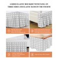 thumbnail image 6 of Grey Buffalo Striped Wrap Around Bed Skirts for California King Bed 16" Drop,Bed Skirt with Adjustable Elastic Belt Dust Ruffle Bed Valance for Bedroom Hotel Love Heart Checkered Bed Frame Cover, 6 of 7