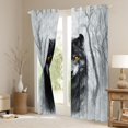 thumbnail image 4 of Manfei Grey Wolf Curtains for Living Room for Teens, Jungle Wildlife Blackout Curtains Set of 2 (42x63), 3D Animal Curtains and Drapes (42x63), Window Treatments Bedroom Decorative, 4 of 6
