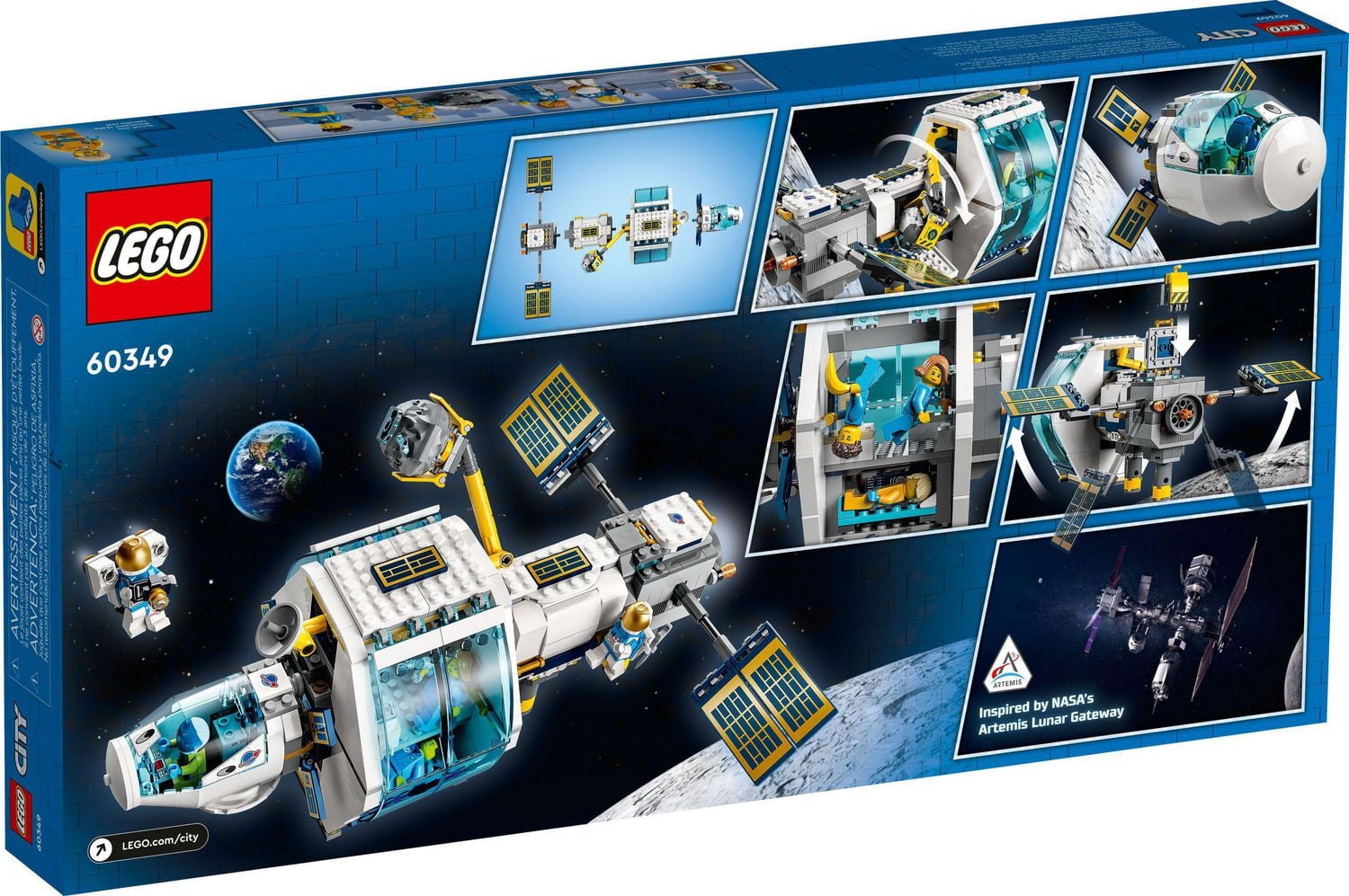 LEGO City La station spatiale lunaire 60349 Ensemble de construction (500 pièces)