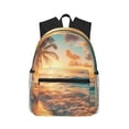thumbnail image 1 of Disketp Tropical Sunset Beach Scene Mochila Ligera Clásica con Múltiples Bolsillos, Mochila Casual para Hombre y Mujer, Ideal para Escuela, Trabajo y Viajes, 1 of 6