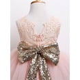 thumbnail image 5 of Toddler Kids Baby Flower Girls Bow Sequins Tulle Tutu Dress Princess Party Wedding Gown, 5 of 5