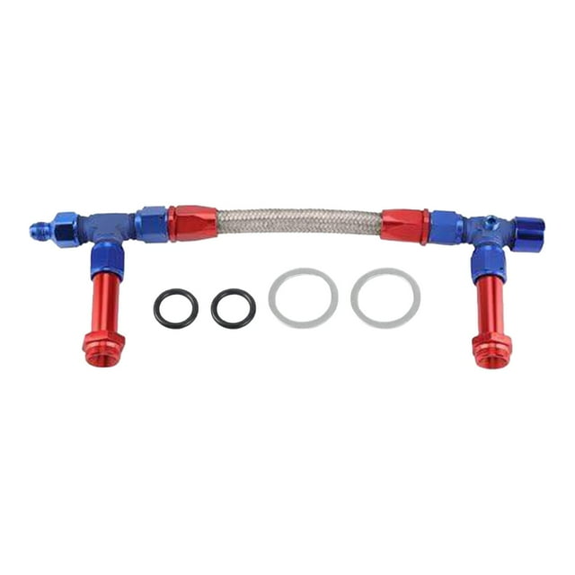 koolsoo Braided Fuel Line Red Blue