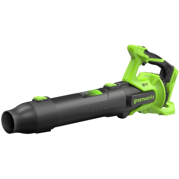 Greenworks 24V (130 MPH / 515 CFM) Brushless Axial Leaf Blower, High-Power for Job Site, Garage and Workshop Cleanup, Battery and Charger Not Included