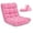 Pink, variant on QRKD Floor Chair with Back Support, Foldling Gaming Sofa Chair with Comfy Cushion, Adjustable 14-Position Meditation Chairs, Lazy Lounge Recliner Reading Seat for Adults, Kids (Pink)