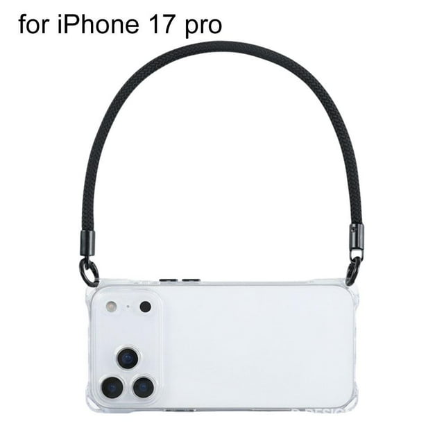for IPhone17/17Pro/17 Pro Max/17Air Solid-Color Wristband Phone Leather