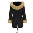 thumbnail image 5 of GaThRRgYP Warm Winter Coats for Womens,Jackets for Women,Women's Solid Color Plush and Thick Pocket Hooded Jacket Long Sleeved Hooded Casual Jacket/jacket Khaki L, 5 of 5