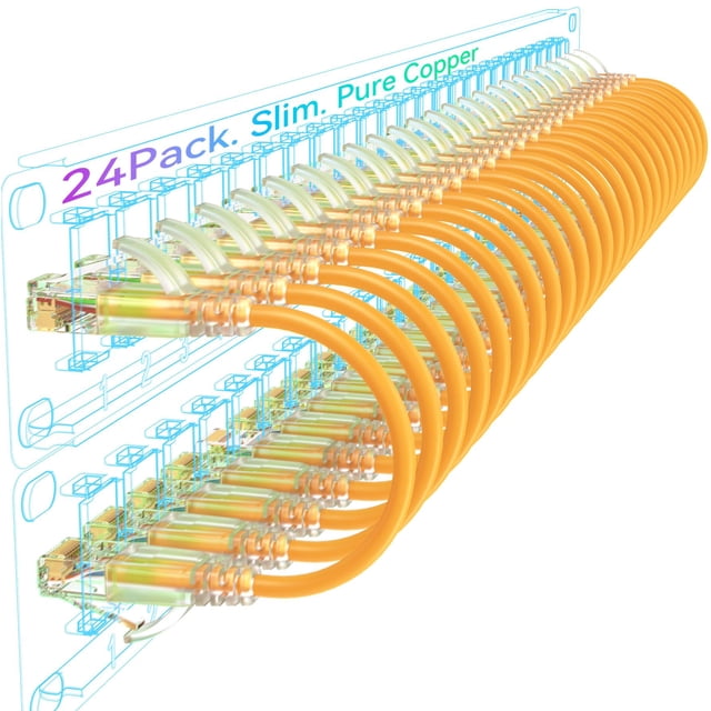 Cable de conexión Ethernet Sokqovt Cat6a Slim 0,15 m 10G 550 MHz