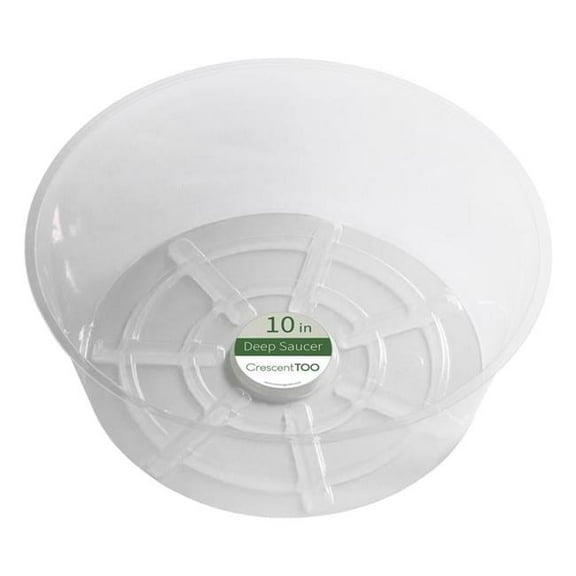 Crescent Garden 7029370 3.7 x 10 in. Plastic Plant Saucer, Clear - Pack of 50