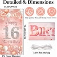 thumbnail image 2 of Birthday Decorations Door Banner - Happy  Birthday Backdrop Banners, Large Size Door Porch Sign Background for Pre-Teen Girls Party, 2 of 10