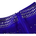 thumbnail image 4 of HLSOHJP Women's Rhinestone Sheer Mesh Jumpsuit Long Sleeve Wide Shoulder Pad See Through Tassel One Piece Overalls, 4 of 6