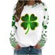 thumbnail image 3 of TaTaai Ladies St Patricks Holiday Raglan Sweatshirt Long Sleeve Crewneck Casual Pullover Loose Fit Printed Graphic Top Gift, 3 of 5
