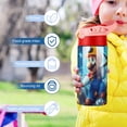 thumbnail image 5 of Super Mario Water Bottle, Insulated Water Cup with Pull Top Cap, 304 Stainless Steel, Leakproof Sport Cup, 350 ML, 5 of 8
