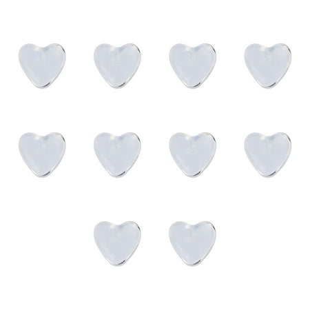

NUOLUX 10pcs Transparency Heart Shaped Earring Accessory Earring DIY Pendants