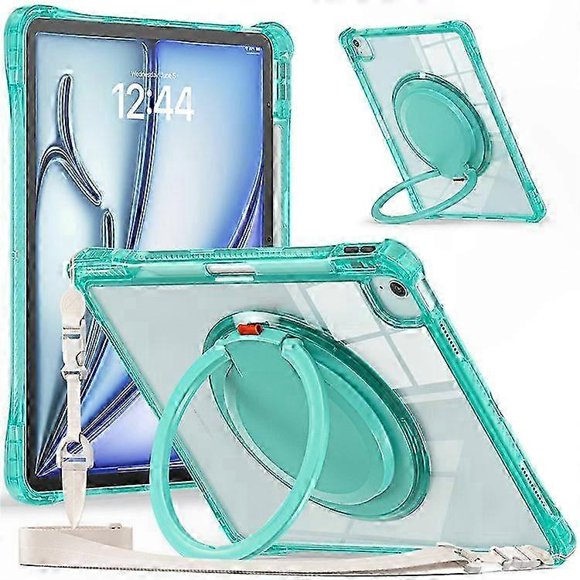 Protective Case with Shoulder Strap and Kickstand for 12.9/13 Inch Tablets, Durable PC TPU Acrylic Cover Hybrid Designอำนวยความ