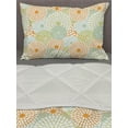 thumbnail image 3 of Pastel Comforter & Sham Bedding Set, Abstract Hydrangea Flowers Pattern Retro Style Botany Ornament, 3 pcs Duvet Set Microfiber Filling Quilt, 5 Sizes, Almond Green Pale Green, by Ambesonne, 3 of 4