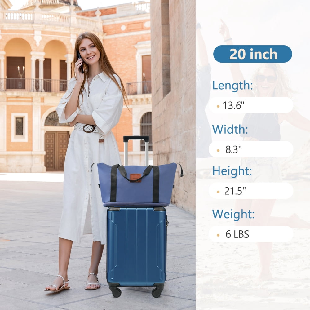 Pawverly 20-Inch Carry-On Luggage Set, 3-Piece Hardshell ABS Suitcase with 360° Spinner Wheels, TSA-Approved Lock & Expandable Travel Bag for Weekend and Business Travel