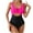 Black, variant on Ahuyic Womens Plus Size SwimSuit,Casual Solid Color Bathing Suit,Women's Color Block Fashion Sexy V-neck Suspenders Fold Backless Bikinis