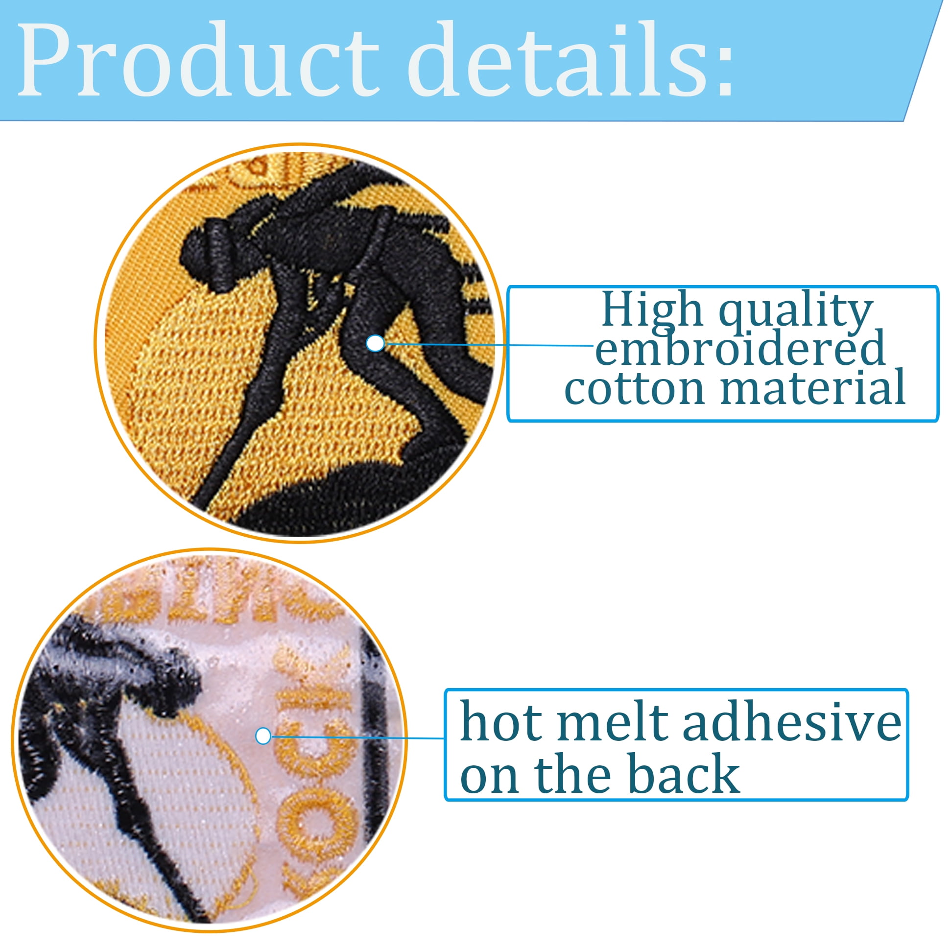 J.CARP Car Embroidered Iron on Patch for Clothes, Iron-on Patches / Sew-on  Appliques Patches for Clothing, Jackets, Backpacks, Caps, Jeans 