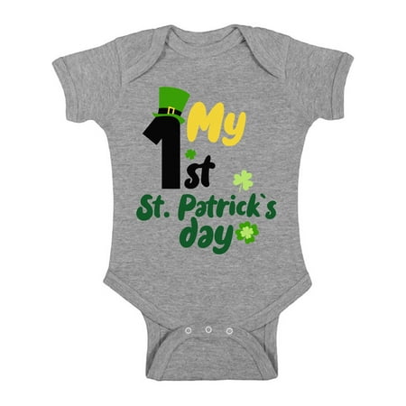 

Awkward Styles Irish Day Baby Bodysuit My First St Patrick s Day Romper Paddys Day