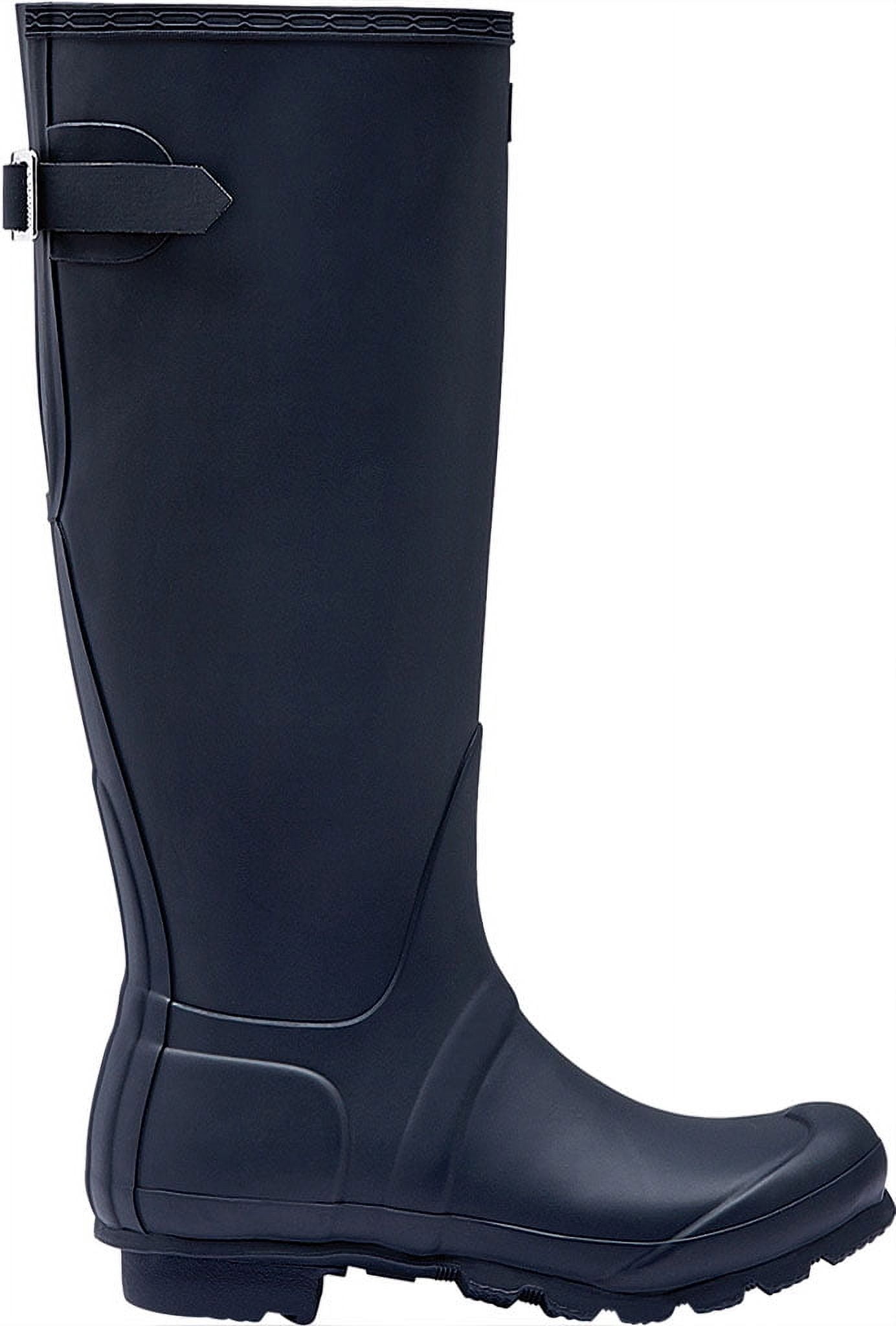 Hunter Women's Original Tall Back Adjustable Rain Boots, Navy,5 M