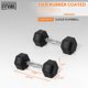thumbnail image 2 of Par de mancuernas hexagonales recubiertas de goma Fitvids de 10 lb, 2 of 7