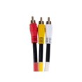 thumbnail image 2 of Monoprice Stereo Video Dubbing Composite Cable - 6 Feet - Black | Triple RCA Male/Male Heavy-duty RG-59/U, Gold plated, 2 of 3