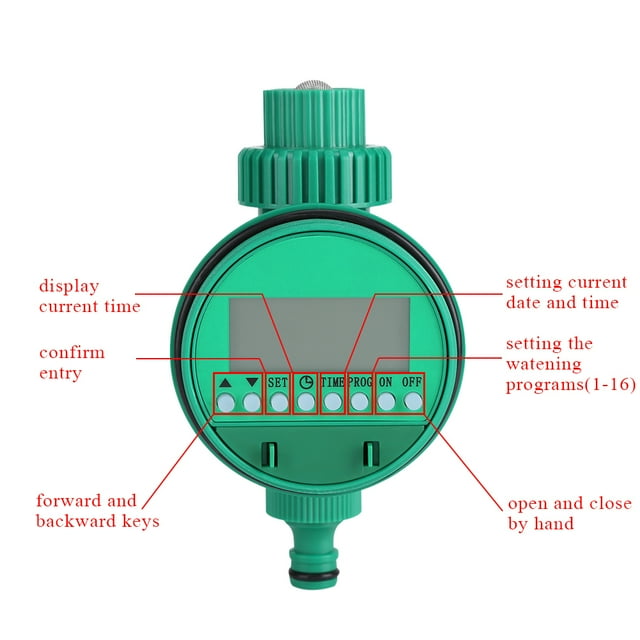 Broco 5pcs/set Garden Water Timer Watering Irrigation Controller Kit with Y-shaped Quick Connector