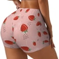 thumbnail image 1 of Fotbe Strawberry Shorts Sin Costuras – Shorts Deportivos de Cintura Alta para Mujer, Elásticos para Gimnasio, Yoga, Running o Ciclismo-Large, 1 of 8