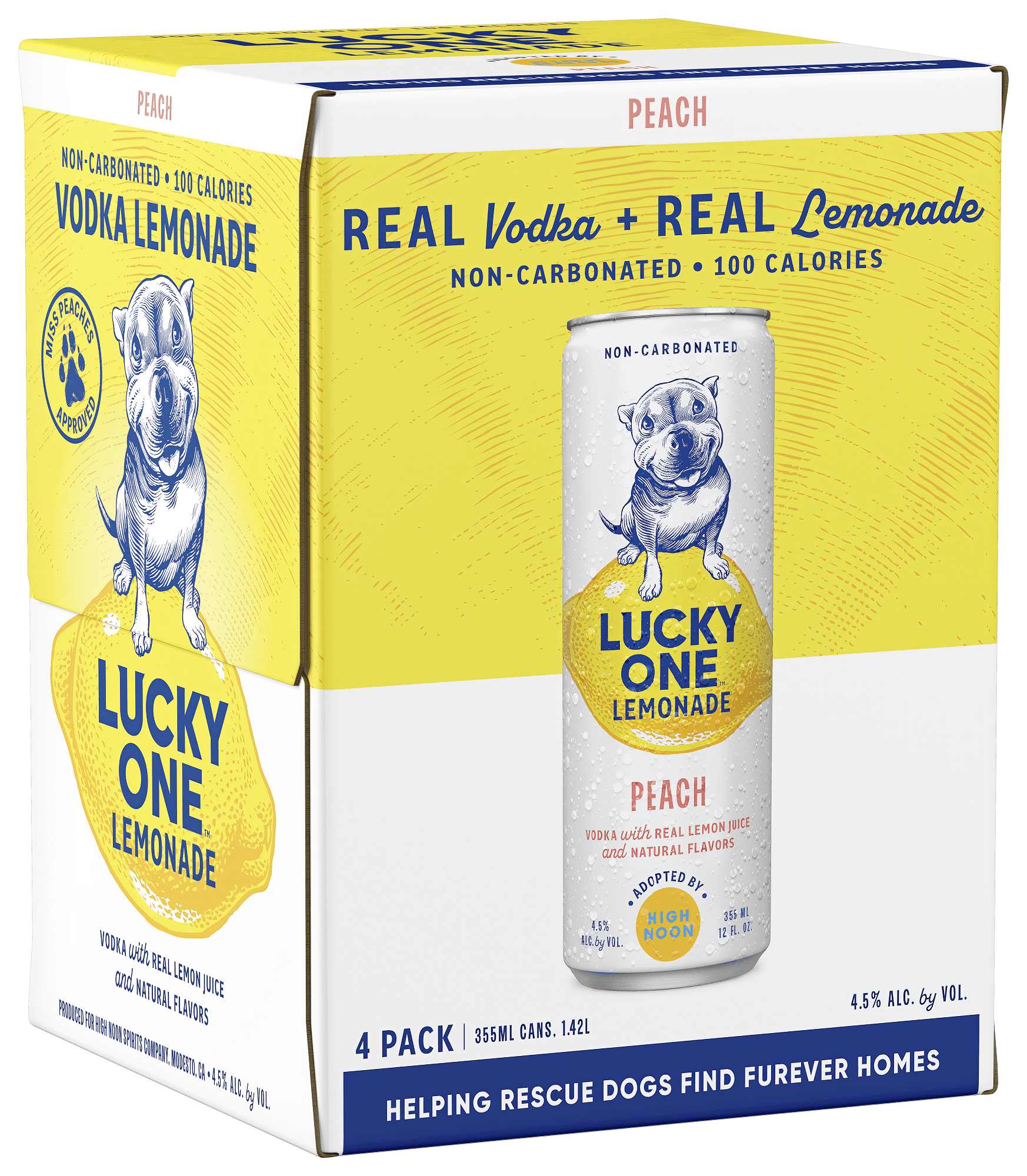 Lucky One Original Vodka Lemonade, 4 Pack, 12 fl oz Single Serve