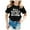 Black, variant on NinXxx Girls School Season Printed Casual Short Sleeve Tee Mint Green 160.00