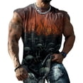 thumbnail image 2 of adaychics Skull Tank Top Men Crew Neck Casual Sleeveless T Shirts Gothic Skull Graphic Muscle Tees for Exercise Daily, 2 of 7