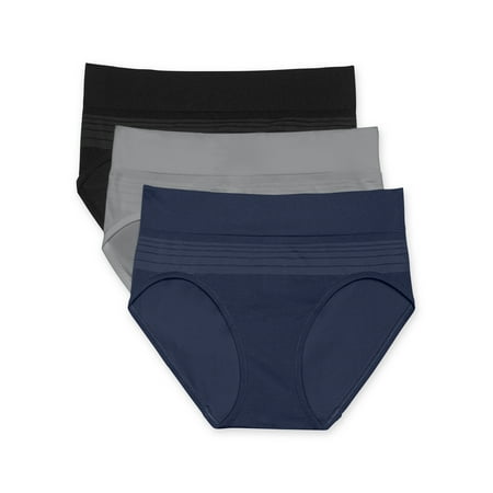 

Blissful Benefits by Warner s Women s No Muffin Top Seamless Hipster 3-Pack