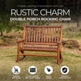thumbnail image 2 of Leigh Country Double Porch Rocking Chair with Curved Seat Slats, Honey, 2 of 7