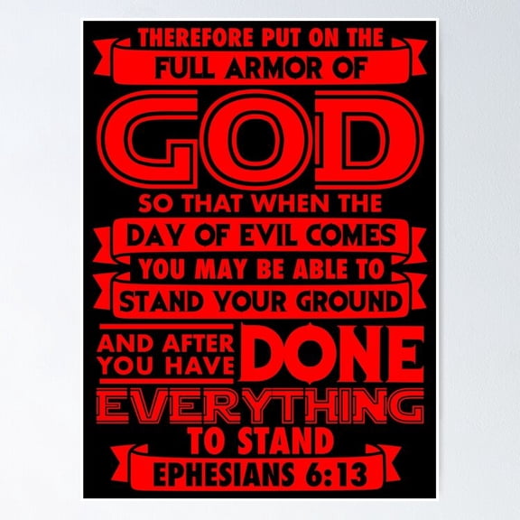 Poster Put On The Full Armor Of God Poster - No Framed, Vintage Wall Art, Hot Trend!, 8x12
