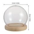 thumbnail image 2 of TABLZONE 1Set Clear Glass Dome Display Case with Wood Base for Decorative Flower Globe Showcase, 2 of 7