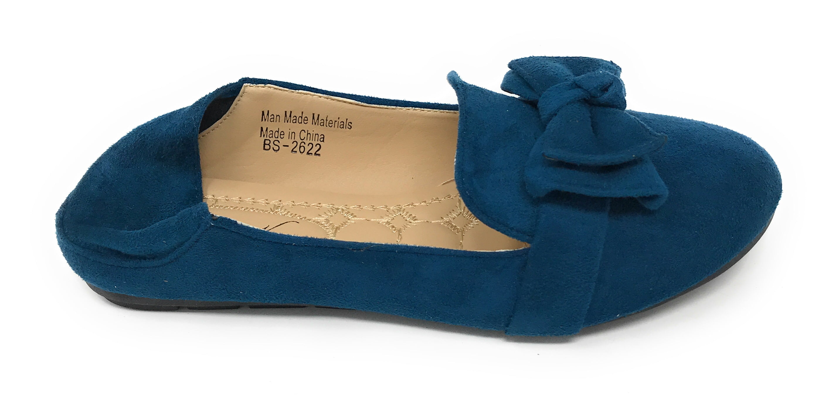 Victoria K Women's Foldover Sueded Double Bow Ballerina Flats