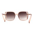 thumbnail image 4 of Womens 1990s Fashion Butterfly Chic Oversize Sunglasses Beige Brown, 4 of 4
