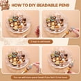 thumbnail image 3 of 12 Set Beadable Pens Assorted Bead Pens Wood Crystal Round Spacer Set Black Ink DIY Ballpoint for Women Men Gift Office Supplies, 3 of 7