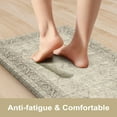 thumbnail image 2 of Anti Fatigue Fall Kitchen Mats, Boho Distressed Kitchen Floor Mats 17"x47"+17"x29", Non Slip Waterproof Kitchen Rugs, Padded Comfort Standing Mats for Laundry, Office, Sink, Desk Orange Multi, 2 of 5