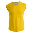 thumbnail image 3 of kamemir Tshirt Adult Men's Short Sleeve Crew T-Shirt(Yellow,XL), 3 of 4