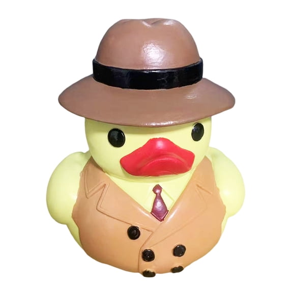 OIUR Chef Duck Figurine Resin Doctor Duck Ornament Colorful Firefighter Detective Duck Statue for Living Room Bedroom Shelf Decoration