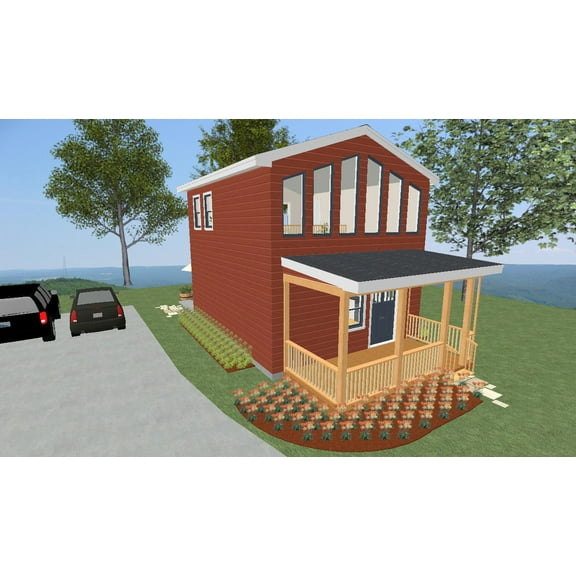 Tiny House Blueprints drawing two floor 778 SQFT