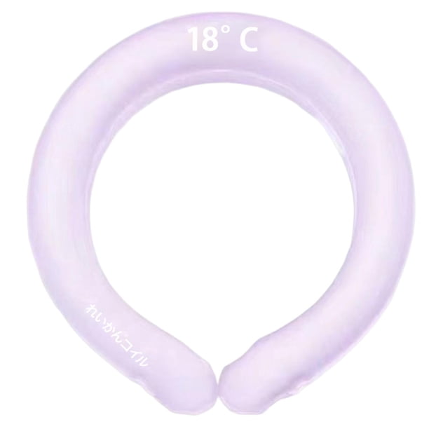 Tubo de enfriamiento de cuello usable de verano caliente Paquete de hielo de gel de enfriamiento de manos libres reutilizable Violeta Cola tubo de enfriamiento del cuello