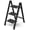 Ebony Woodgrain, variant on 3 Step Ladder,Aluminum Folding Step Stool for Adults,Step Ladder with Wide Anti-Slip Pedal,330 lbs Capacity for Home,Kitchen,Library,Office(Cherry Woodgrain)